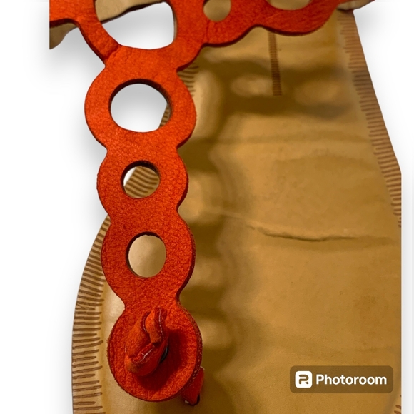 NWOT Dolce Vita Leather lace-up Strappy Orange Jolee Perin Gladiator Sandal - Picture 6 of 11